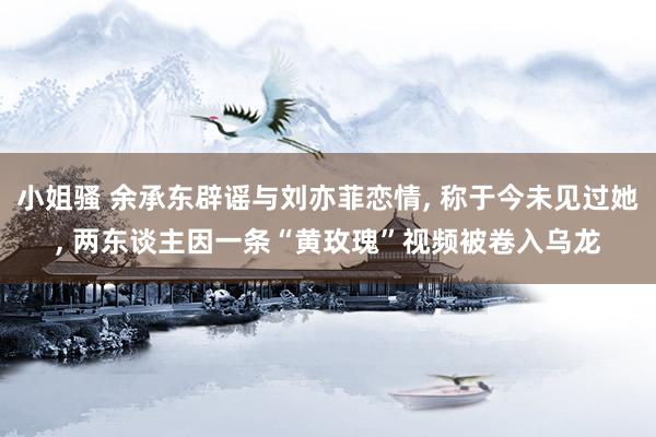 小姐骚 余承东辟谣与刘亦菲恋情， 称于今未见过她， 两东谈主因一条“黄玫瑰”视频被卷入乌龙