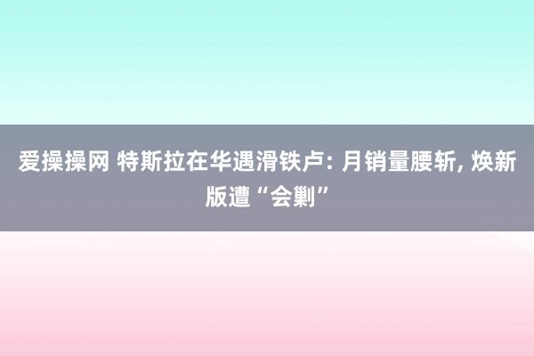 爱操操网 特斯拉在华遇滑铁卢: 月销量腰斩， 焕新版遭“会剿”