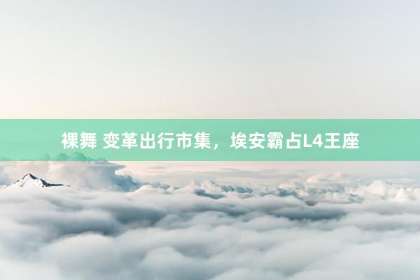 裸舞 变革出行市集，埃安霸占L4王座